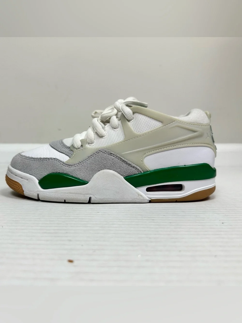 Nike Air Jordan 4 RM FQ7938-103 White/NeutralGrey/Wolf Grey/Pine Green Kids 4.5Y - Picture 6 of 15